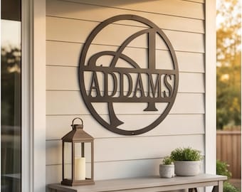 Custom Metal Last Name Letter Signs,Monogram Wall Decor,Family Name Sign, Personalized Wedding Gift, Metal Wall Art