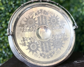 Antique Victorian Silver Plate Bridal Basket by Meriden B. Company No. 1796