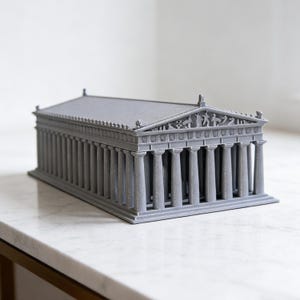 3D Printed Acropolis Model, Ancient Greek Architecture Replica, Athens Landmark Diorama