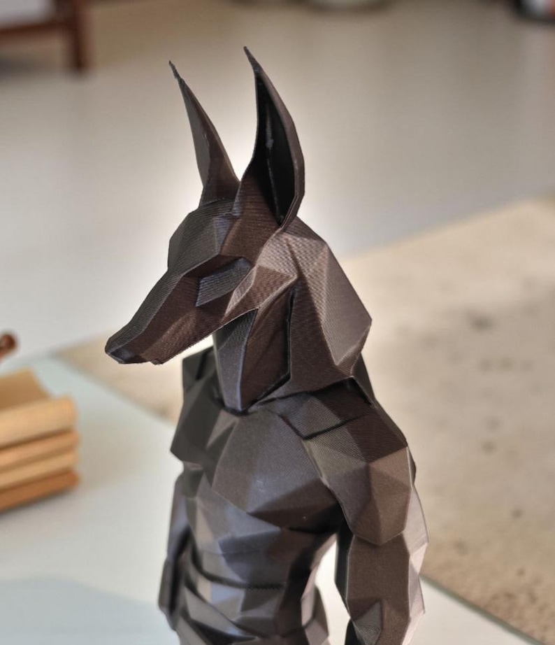 3D Printed Anubis Statue, Egyptian Decor - Etsy