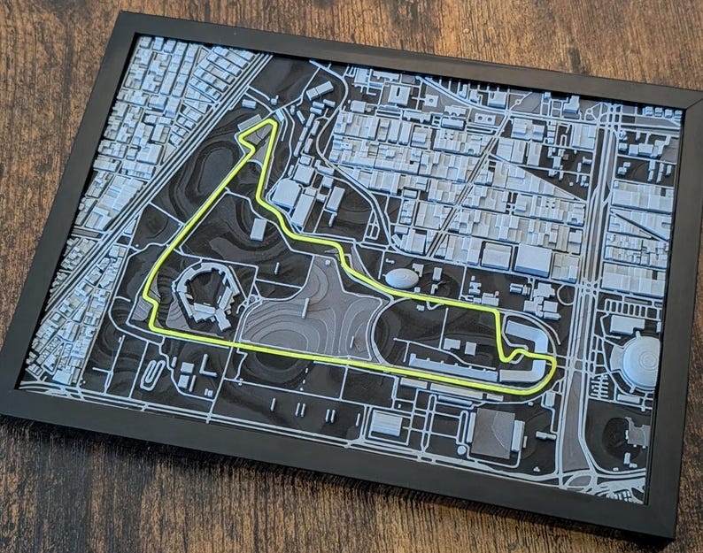 3D Printed Rodriguez Brothers Race Track Map, Mexico City Grand Prix - Etsy