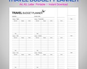 Vacation Budget Tracker Printable Travel Expense Planner Instant Download