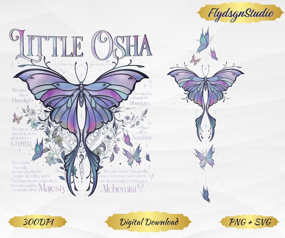 Butterfly PNG: Little Osha, Quicksilver Fan (Digital Download, 5400x4500 px, 300 DPI)