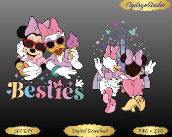 Minnie und Daisy Besties Png, Disney Beste Freunde Png, BTW Mädchen Reise, Disney Besties Png, Disney Mädchen Png (Digitaler Download)