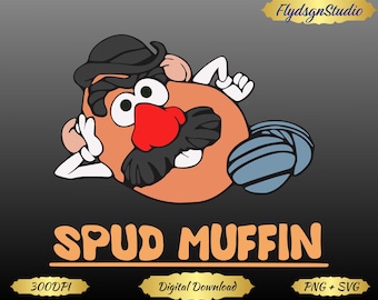 Mr. Potato Head PNG: Toy Story Spud Muffin Clipart (Digital Download)