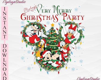 Disney Christmas png, Mickey’s Very Merry Christmas Party png, Mickey & Friends Christmas Sweatshirt, Disneyland Xmas Family Holiday PNG