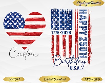 Benutzerdefinierte USA 250. Geburtstag PNG, Unabhängigkeitstag Familien-T-Shirts (Digitaler Download)