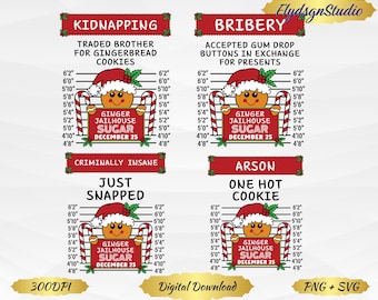 Personalisierter Lebkuchen Insasse Weihnachten PNG: Passendes Gruppendesign (Digitaler Download)