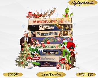 90s Christmas VHS Tapes PNG: Retro Movie Design (Digital Download)