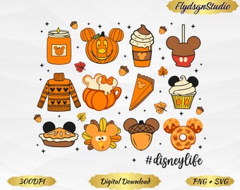 Retro Disneyland Halloween PNG: Fall Vibes Digital Design