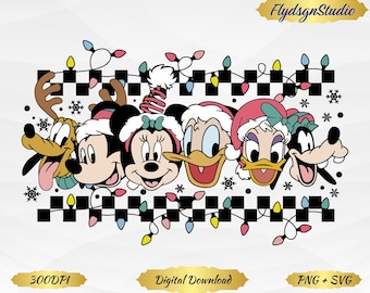 Mouse and Friends Christmas SVG PNG: Holiday Squad (Digital Download)