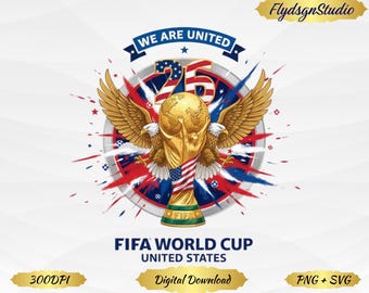 2026 World Cup  Custom PNG Clipart, USA Canada Mexico, Fan Gift (Digital Download)