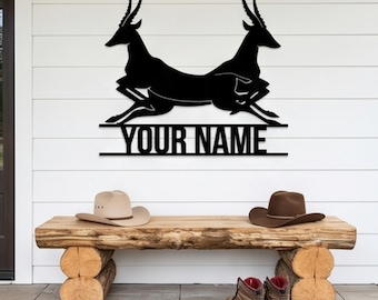 Rustikales Farmschild, Antilopenschild, rustikales Farmschild, individuelles Antilopenschild, einzigartiges Geschenk für den Vatertag