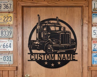 Boerderijdecor, bord aangepaste boerderij vrachtwagen, gepersonaliseerd bord boerderij, metalen muurkunst, uniek housewarmingcadeau