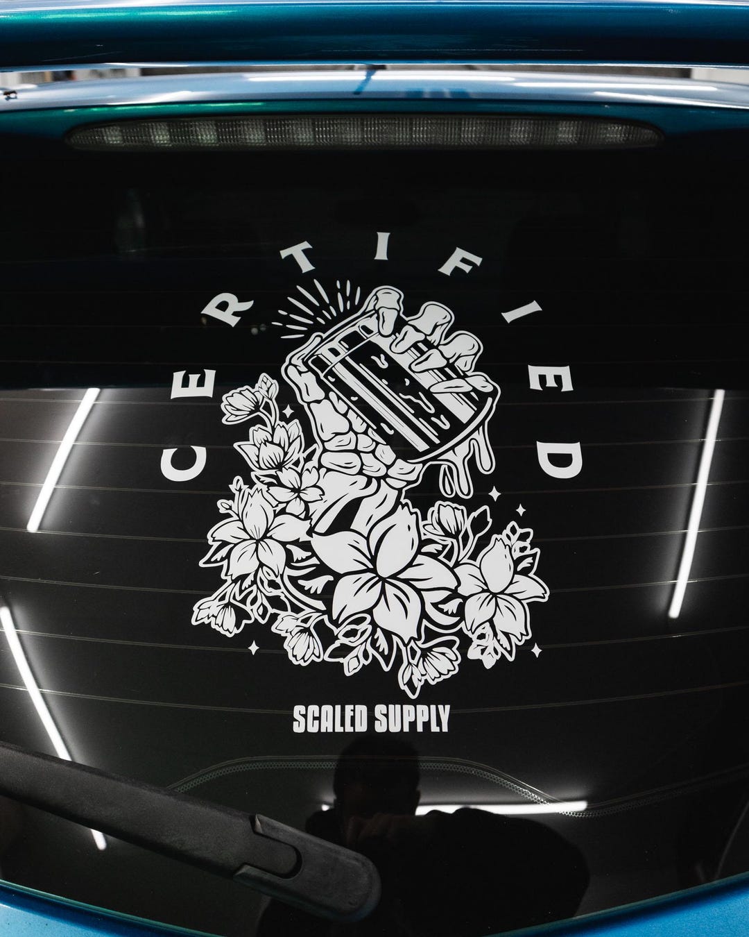 Window Rear Glass Banner CERTIFIED Rear Window Banner | JDM Cherry Blossom Vinyl Banner - Die ...