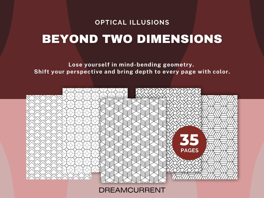 Tessellation Coloring Book, Mathematical Penrose Tiling Art (digital ...