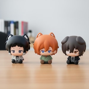 Bungo Stray Dogs Chibi Figures: Nakahara & Akutagawa Desk Decor