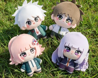 Bambole di peluche Danganronpa Chibi / Kyoko Kirigiri, Hajime Hinata, Chiaki Nanami, Nagito Komaeda
