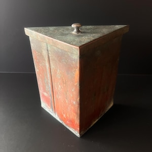 Triangle of Stillness — Copper Charcoal Container, 1910s