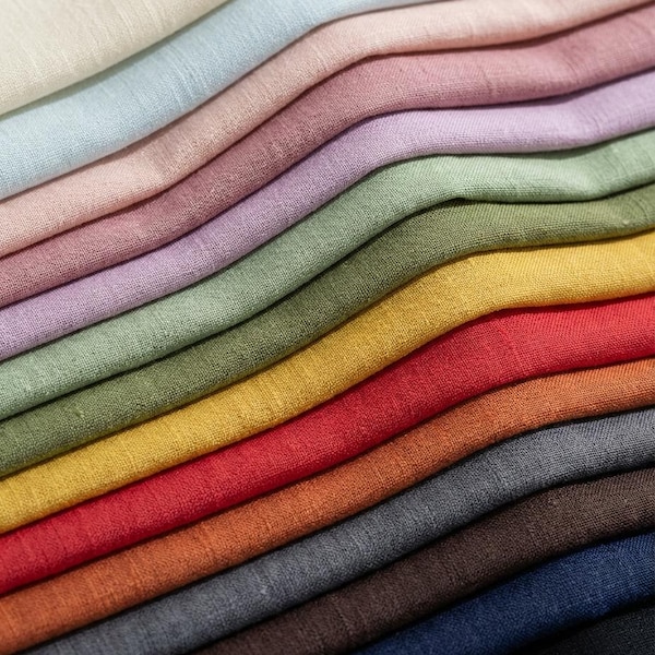 Tkanina lniana Tencel | Gramatura 220 g/m2 | Prezent do szycia dla niej | Dekoracja na parapetówkę i wesele | Szerokość 145 cm