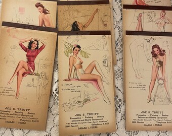 9 1947 Vintage Girlie Advertisement Calendar Notepads
