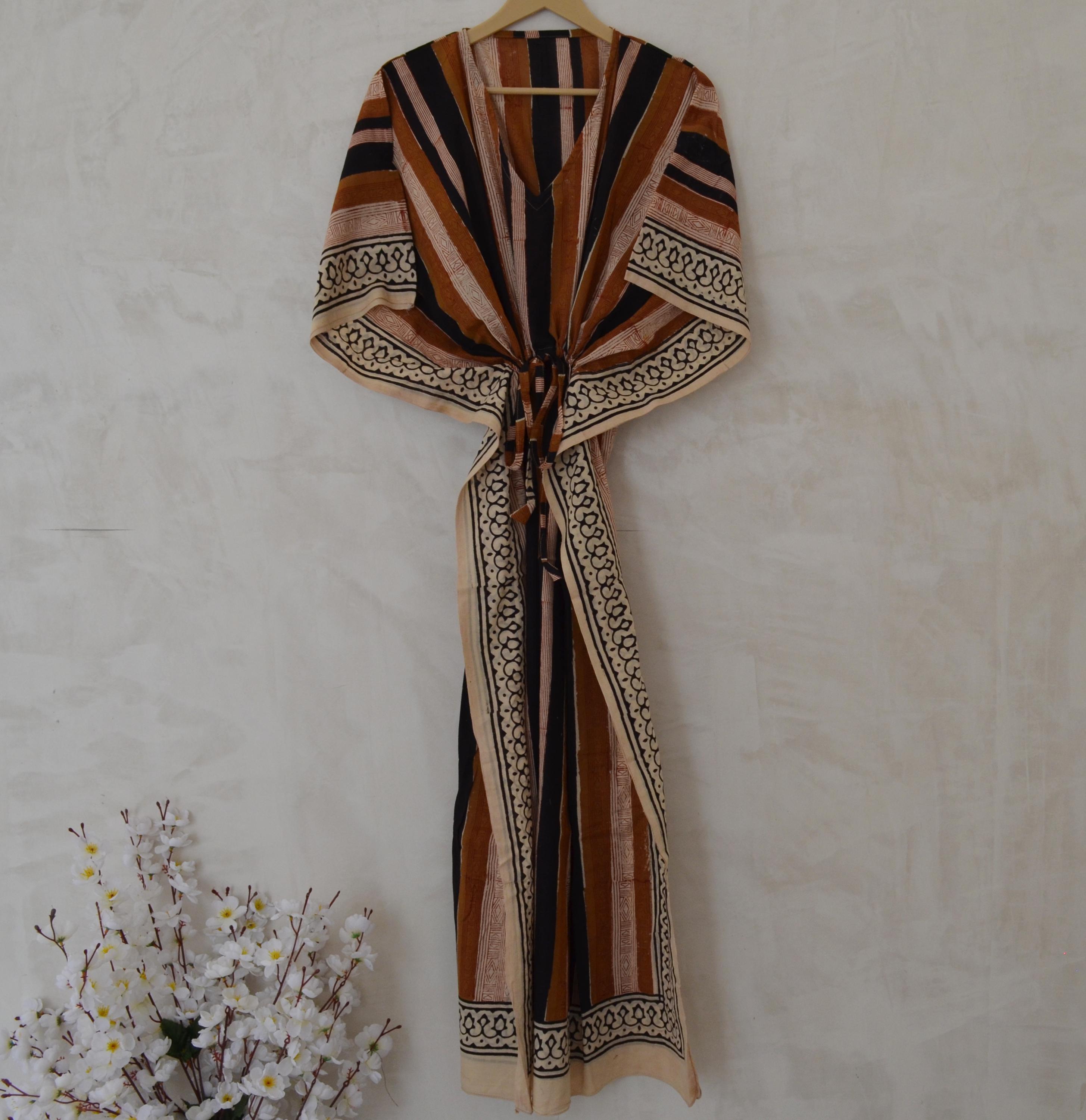 brown linen dress pants Raven Striped Knit Midi Dress main image 0