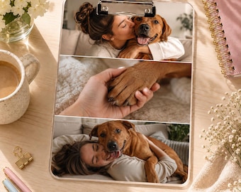 Personalized Photo Acrylic Clipboard, Custom Photo Text Design Nurse Gift, Teacher Office Supply, Pet Lover Gift
