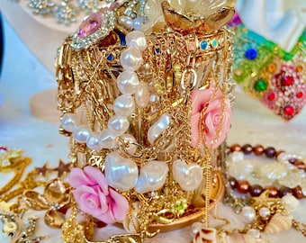 Mystery Jewelry Jar | Vintage Style Jewelry Blind Box | Antique Rings, Necklaces & Bracelets | Surprise Gift for Her
