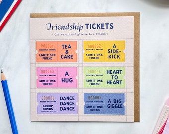 Friendship Ticket – Charity Greeting Card