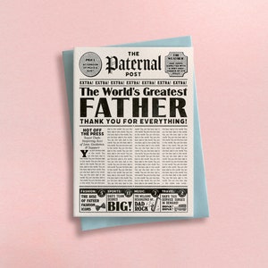 Il miglior giornale del papà – Biglietto di auguri