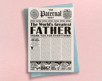 Best Dad Newspaper – Greeting Card