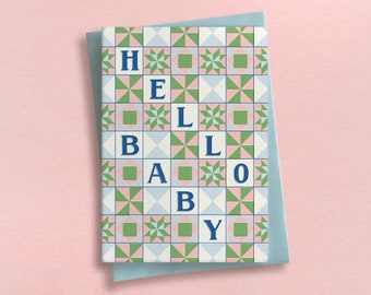 New Baby 'Hello Baby' – Greeting Card
