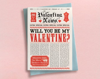 Valentine Newspaper – Charity Greeting Card