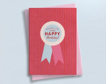 Happy Birthday Badge – Charity Greeting Card