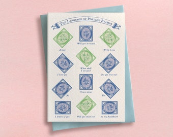 The Language of Postage Stamps – Greeting Card