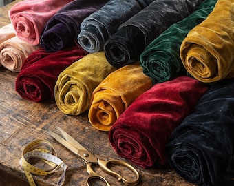 Tela de terciopelo cortada a medida, opción de tela de terciopelo, tela de tapicería y tela de vestir, tela de diseñador para bodas, decoración del hogar, fondo de fotos