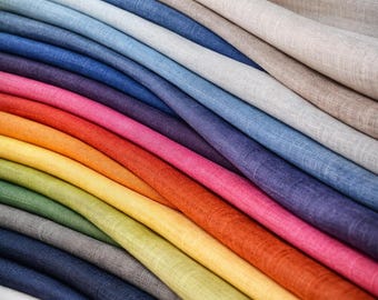 Heavy Tencel Linen Fabric by the Yard | 75 Lyocell 25% Linen | 220gsm | 145cm Wide | Pants Jacket Curtains Table Linen