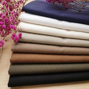 Heavyweight Linen Fabric by the Yard, 320gsm, Thick Structure, Organic 100% Flax Linen Fabric, for Table Linens, 55 Inch Wide