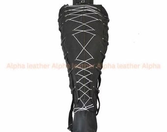 Full Body Leather Bondage Sleep Sack – 100% Top Grain Cowhide Restraint Bag with Removable Mask