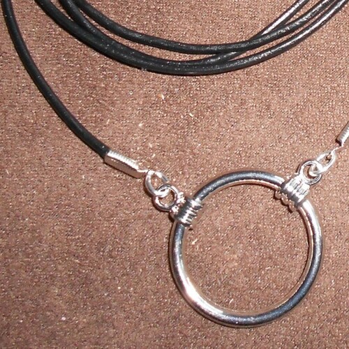 Leather Cord Eyeglass Holder Necklace With a Big Open Heart Etsy