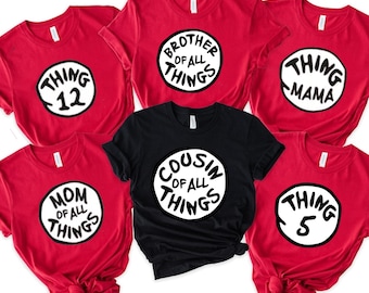 Custom "Thing" Family Matching Shirts: Funny Personalized Tees