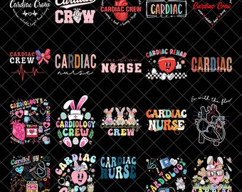 Cardiac Crew Png, Nurse Png, Vintage Nurse Png, Nurse Life Png, Leopard Lettering, Sublimation, PNG Sublimation Design, Digital PNG
