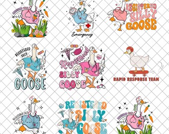 Dummer Gans-Krankenschwester PNG, Dummer Gans-Gesundheits-Arbeiter-Sublimation, lustiges Krankenschwester-Design, Medizintechnik-Clipart, LPN DSP-Haushälterin-Kunst