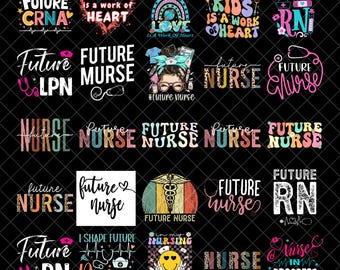 Future Nurse PNG Bundle, Nurse Design Png, Nursing Student Png, Nurse Life Png, Digital Download, Nurse Hat, Nurse Png, Nurse Life Design