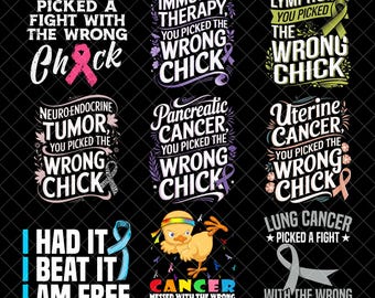 Krebs wählte das falsche Mädchen Png Bundle, Sublimationsdesign-Download, Krebsbewusstsein png, Pink Ribbon png, Sublimationsdesigns Download