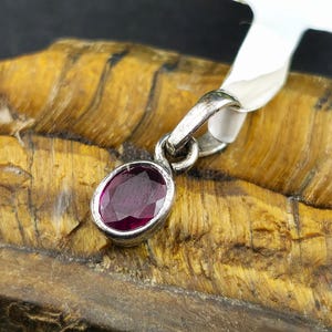 Natural Ruby Pendant in 14K Gold, 9K Gold, or 925 Silver, Oval Bezel Set Charm, Romantic July Birthstone Everyday Necklace