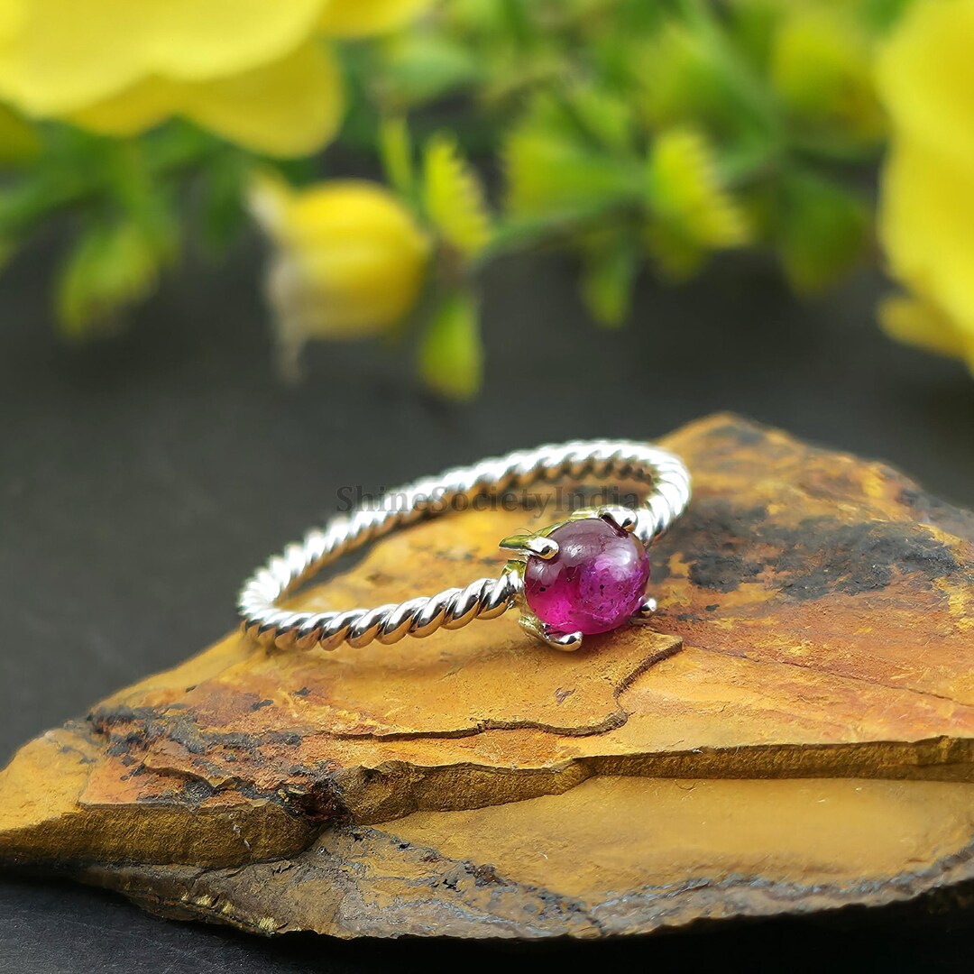 Ruby Solitaire Ring, Oval Cut Ring, July Birthstone Ring, Gold ...
