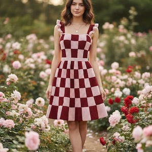 Checkered Mini Dress - Etsy