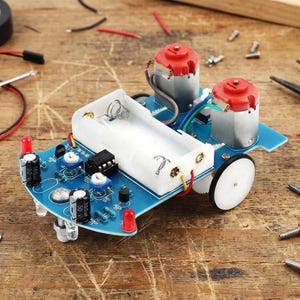 Kit de voiture intelligente pour s'entraîner au bricolage, jouet d'apprentissage électronique STEM, kit de construction de circuit pour débutant, cadeau éducatif pour enfants et adolescents
