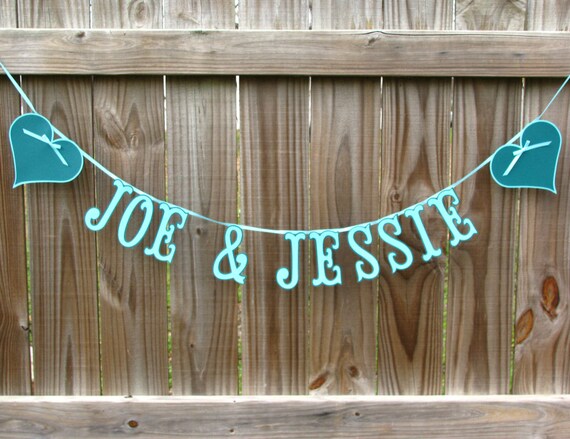 Couples Name Banner Engagement Name Banner Wedding Banner With